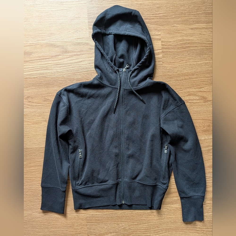 Old Navy Active Dynamic Fleece Zip-Up Hoodie Black Size Small